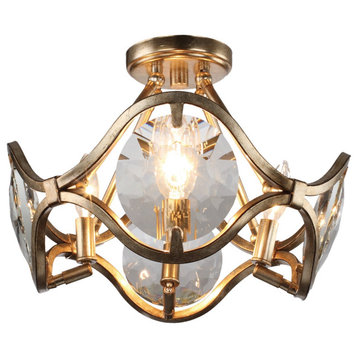 Crystorama Quincy 4 Light Ceiling Mount QUI-7624-DT - Distressed Twilight