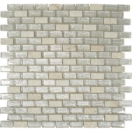 12"x12" Metro Mini Uniform Brick, Chloe White