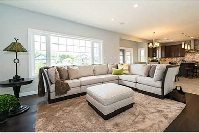 Living room - contemporary living room idea in Edmonton