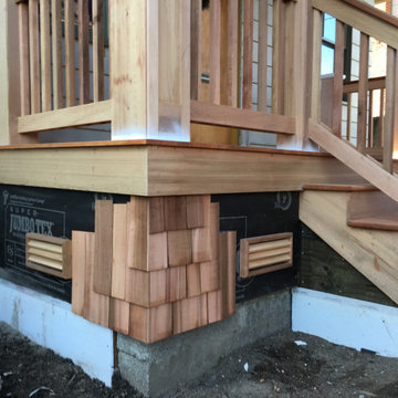 Historic front porch rebuild replication