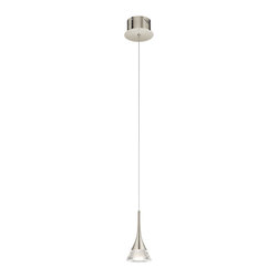 Elan - Degreelan Kabru LED Mini Pendant, Brushed Nickel - Pendant Lighting
