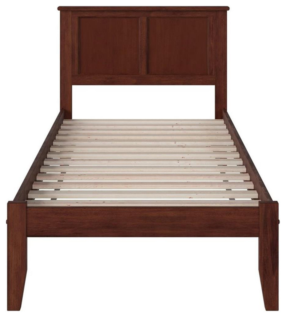 Attachble Berd Leo & Lacey Farmhouse Solid Wood King Platform Bed with USB Charger in ...