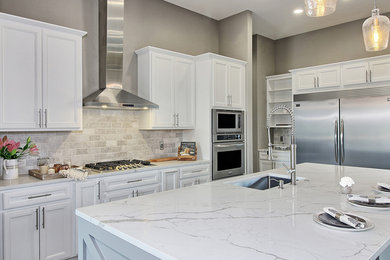 Example of a cottage kitchen design in Denver