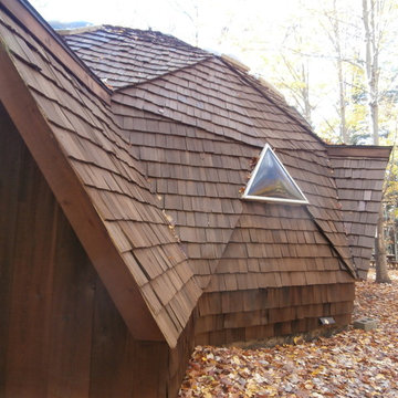 Geodesic Dome - Wood shake roof restoration