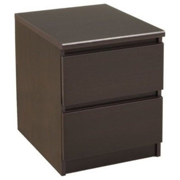 Scottsdale 2 Piece 5 Drawer Chest and 2 Drawer Nightstand Set in Coffee