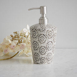 Monochrome Blossom Soap Dispenser - Soap & Lotion Dispensers