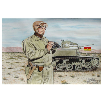 Mike Bennett Patton At Desert Training Center Art Print, 24"x36"