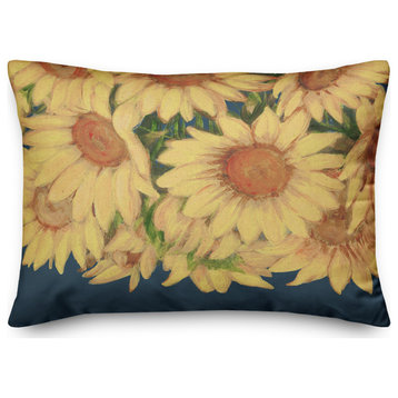 Sunflower Bunch 14x20 Spun Poly Pillow