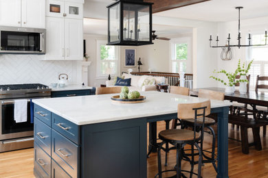 Transitional kitchen photo in Boston