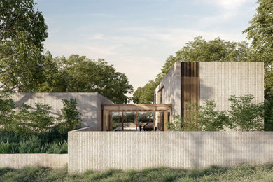 Inspiration for a modern exterior home remodel in Austin