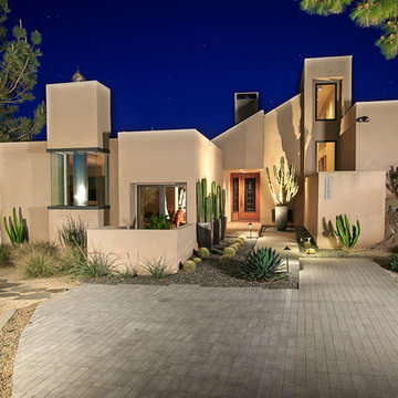 Mosaic Desertscape Style Front Walkway