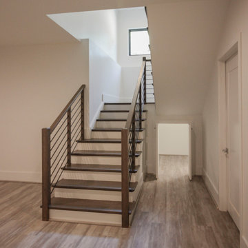 Project #79 | Minimalist Staircase with Black Horizontal Rods