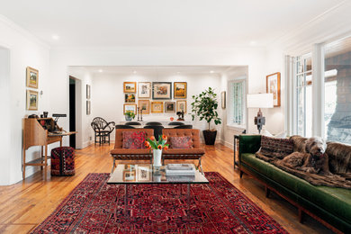 Arts and crafts living room photo in Salt Lake City
