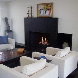Modern Gas Stones in Black - Indoor Fireplaces
