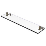 Allied Brass - Foxtrot 22" Glass Vanity Shelf with Beveled Edges, Antique Brass - Add space and organization to your bathroom with this simple, contemporary style glass shelf. Featuring tempered, beveled-edged glass and solid brass hardware this shelf is crafted for durability, strength and style. One of the many coordinating accessories in the Allied Brass Foxtrot Collection, this subtle glass shelf is the perfect complement to your bathroom decor.