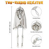 65" Two Headed Skeleton Bone Life Size Posable Prop Halloween Decoration Party