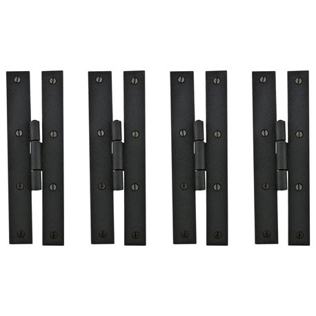 4 Forged Iron Door Flush Hinges H Style 7 inches H