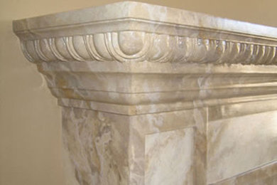 Spanish Hills Faux Marble Fireplace