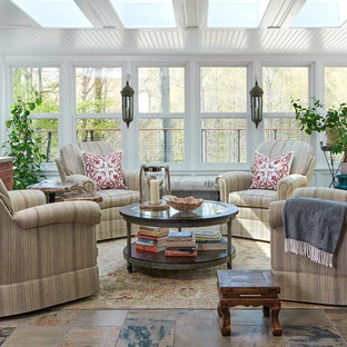 75 Most Popular Canada Slate Floor Sunroom Design Ideas For