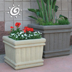 Concrete Tuscany Square Planter - Outdoor Pots And Planters