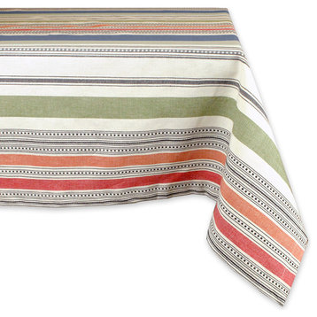 Warm Stripe Tablecloth 60"x104", Seats 8-10