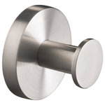 Isenberg - Isenberg 100.1001 Brass Bathroom Towel/Robe Hook, Round, Brushed Nickel - **Please refer to Detail Product Dimensions sheet for product dimensions**