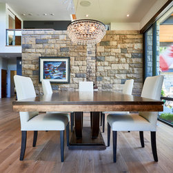 Metro Table with Parson Chairs & Live Edge Sideboard - Kitchen And Dining Furniture