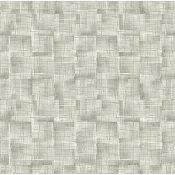 2972-86156 Ting Taupe Lattice Modern Style Unpasted Wallpaper