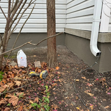 Masonry Parging Exposed Concrete Block Foundation