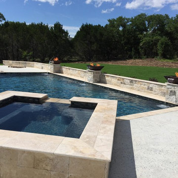 Pool Spa with Fire Woks