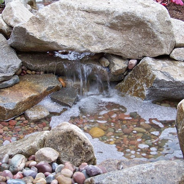 Drilled Fountain Boulder Rocks Pondless waterfeatures