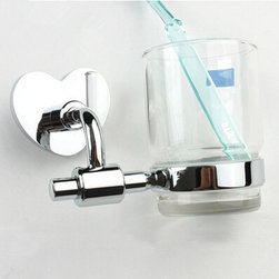 Brass Single Heart Design Bathroom Tooth Brush Holder TBH002 - Bathroom Accessories