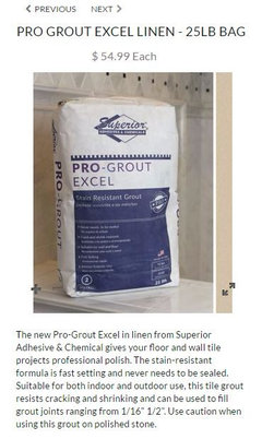 Superior Pro-Grout Excel Standard White - 25 lb. - The Tile Shop