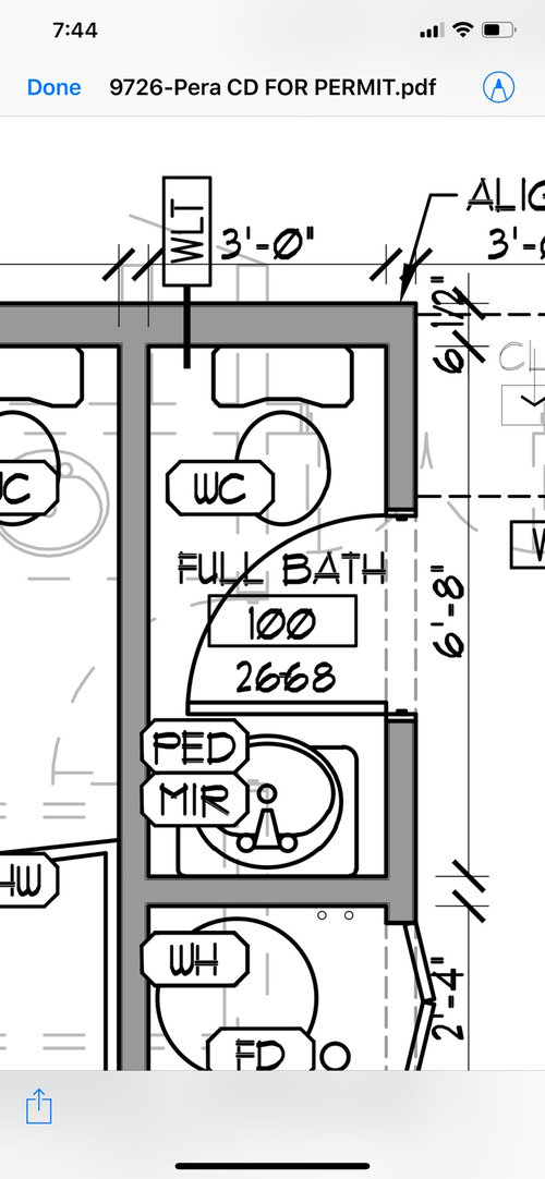 How wide should a pedestal sink be in a half bathroom?