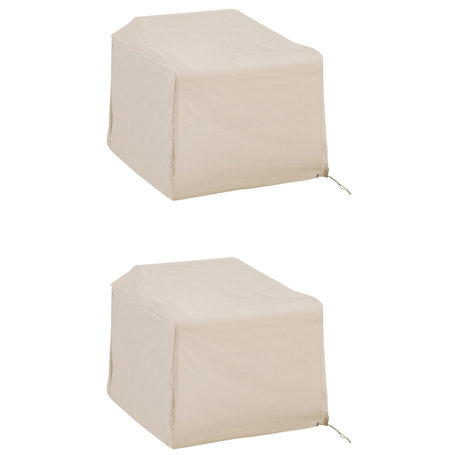 2-Piece Furniture Cover Set, Tan, 2 Chairs