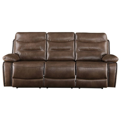 Ergode Sofa Motion Brown Leather-Gel Match