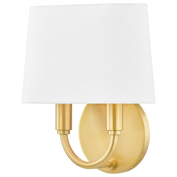 Clair 2-Light Wall Sconce, Aged Brass