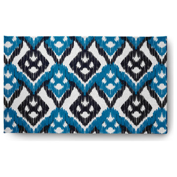 Hipster Soft Chenille Area Rug, Teal-Navy, 3'x5'