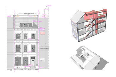 Modernisierung eines Stadthauses mit Ersatzbau im Innenhof