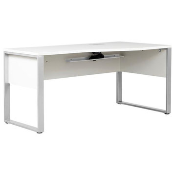 RSF Crescent Desk 63x24/32 Inches in White