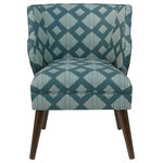 Skyline Furniture MFG. - Leona Modern Chair, Blue - Add style to your room d?cor with this exquisite chair. This chair features fashionable upholstery guaranteed to steal the spotlight in your room. Delicately handcrafted in plush foam padding for added support and comfort. Spot clean only. Manufactured in Illinois. Easy assembly required.