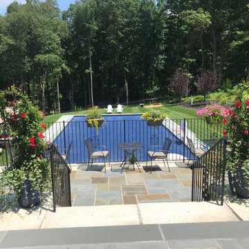 Chappaqua New Pool on Slope