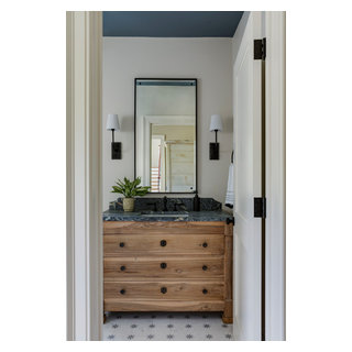 Rocky Pointe Foyer Powder Room - Beach Style - Powder Room - Portland ...