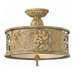 Beautiful 2 Light Semi Flush Mount by Hinkley Carabel in Traditional Style - Lighting