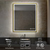Fogless, Dimmable, Color Temperature Adjustable LED Mirror, Brush Gold, 30x36