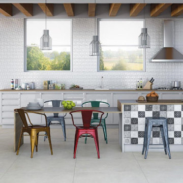 Creative Bossa White Ceramic Wall Tiles