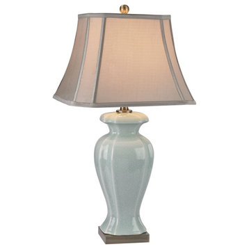 Elk Home Celadon Glaze Table Lamp, Brass, Green