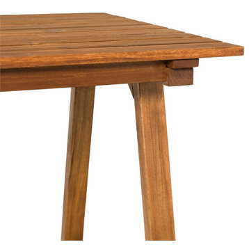 Modern Slat Back Solid Wood 70" Dining Table - Brown