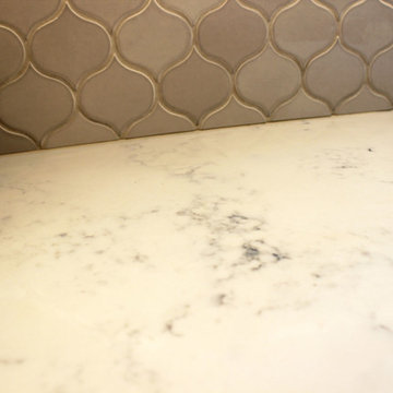 Stunning White Kitchen and Onyx Island with Refaced Butler's Pantry