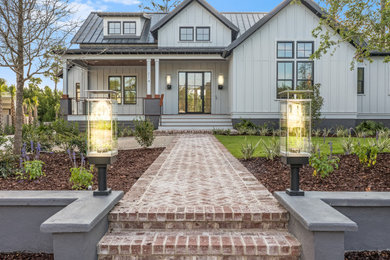 Inspiration for a transitional exterior home remodel in Charleston